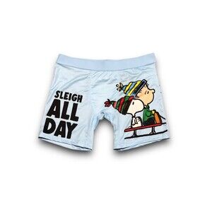 Snoopy Men's "Sleigh All Day" Boxer Briefs - Large